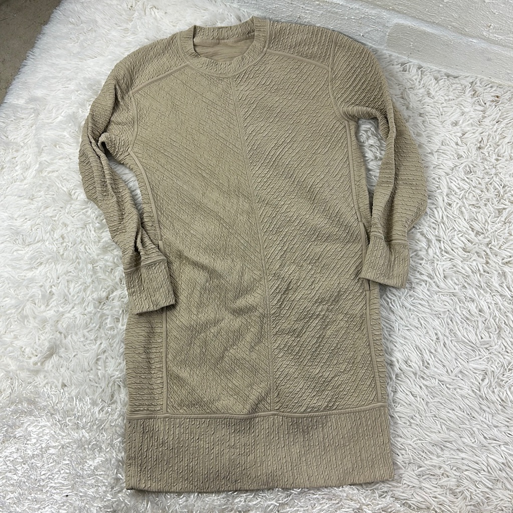 Lululemon On Repeat Dress Heathered Light Ivory